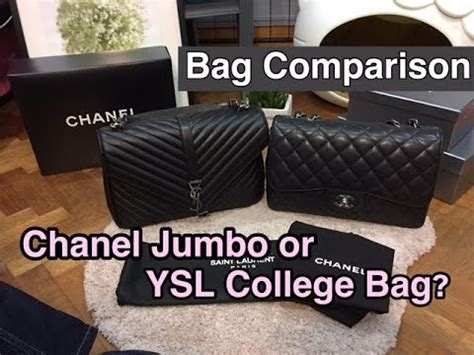 saint laurent college vs chanel jumbo|Comparison with YSL large College bag and Chanel Boy in new .